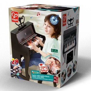 Piano luminoso-taburete LEARN WITH LIGHTS Hape negro