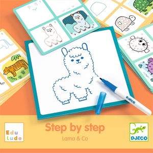 Pintar paso a paso Lama & Co EDULUDO Djeco