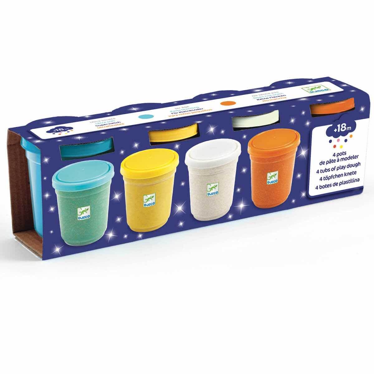 Plastilina 4uds PURPURINA Djeco