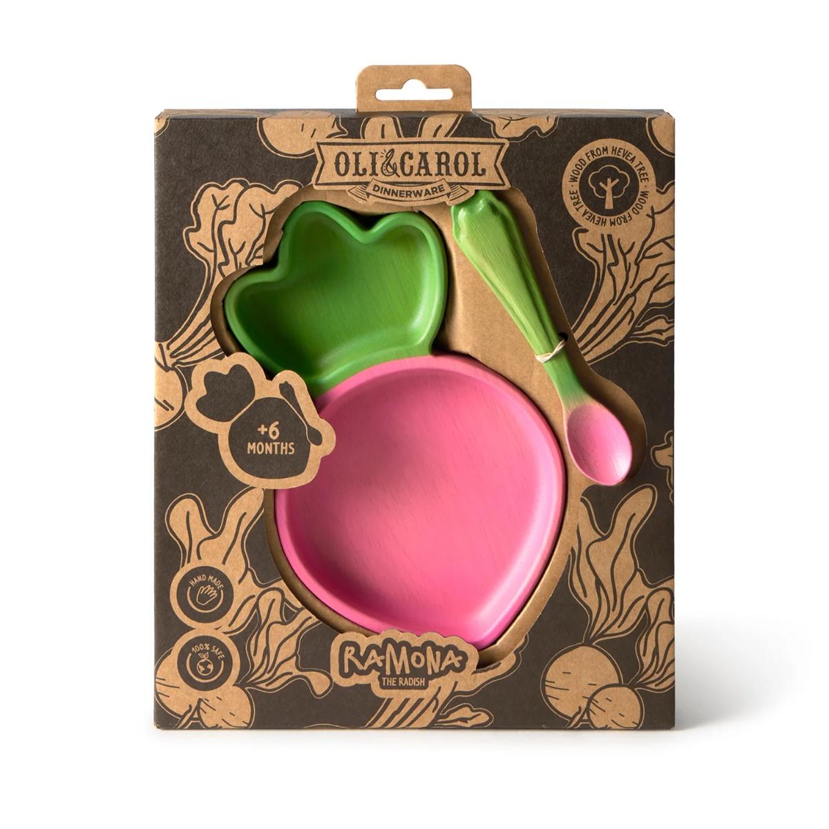 Plato & cuchara RAMONA THE RADISH Oli & carol