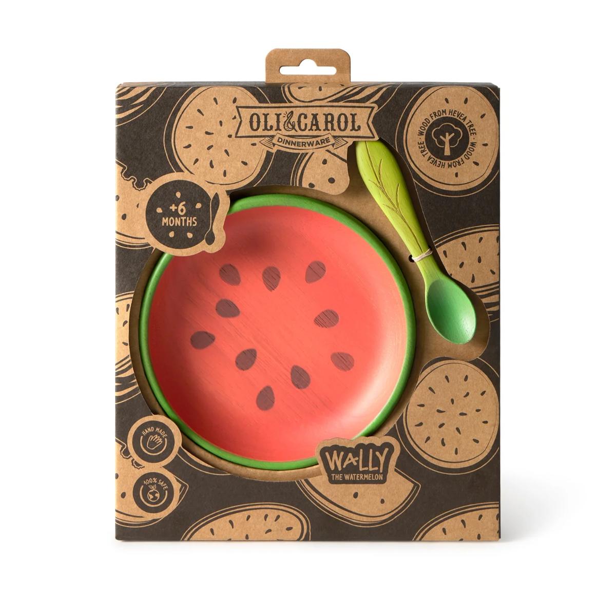 Plato & cuchara WALLY THE WATERMELON Oli & carol