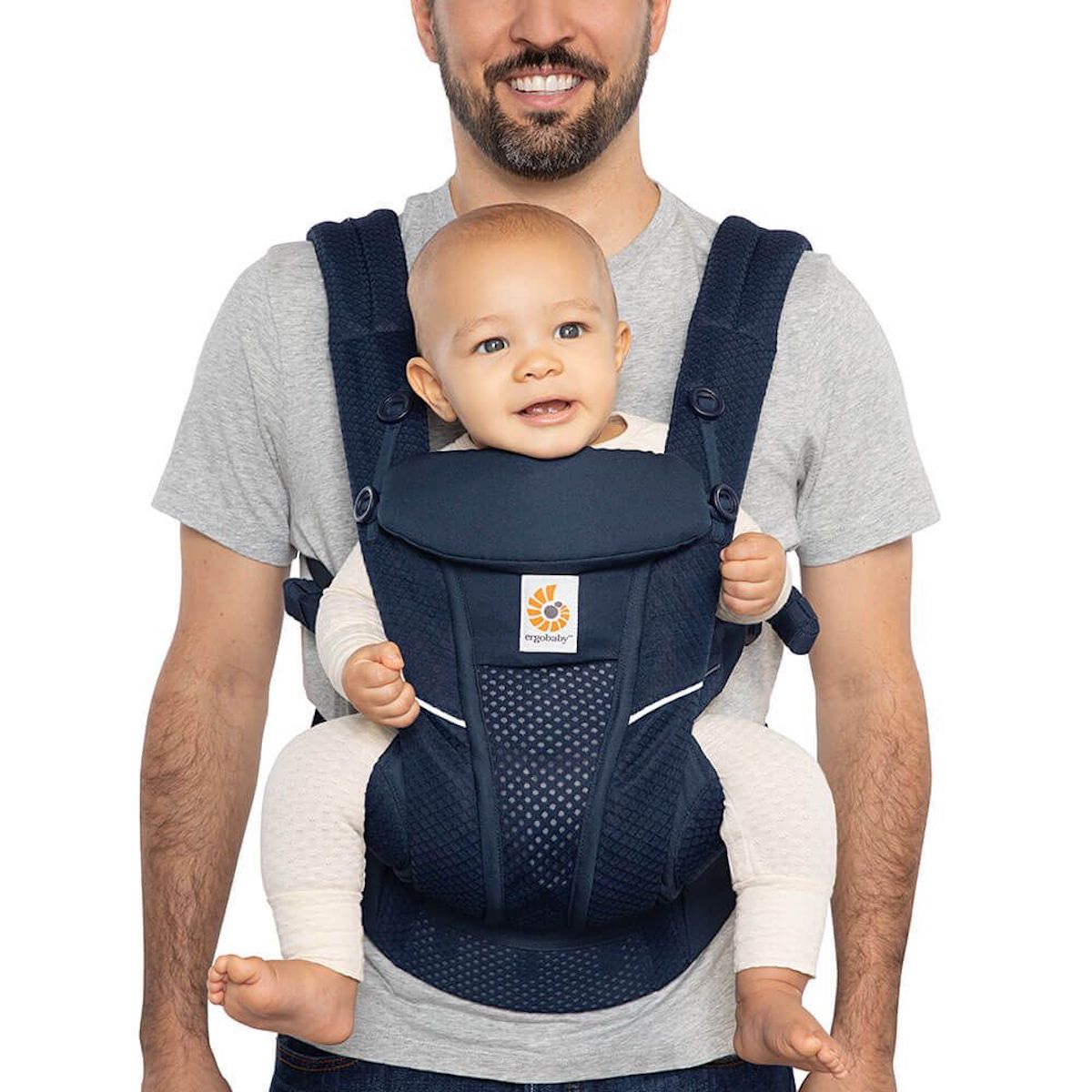 Portabebé OMNI BREEZE Ergobaby malla SoftFlex azul noche