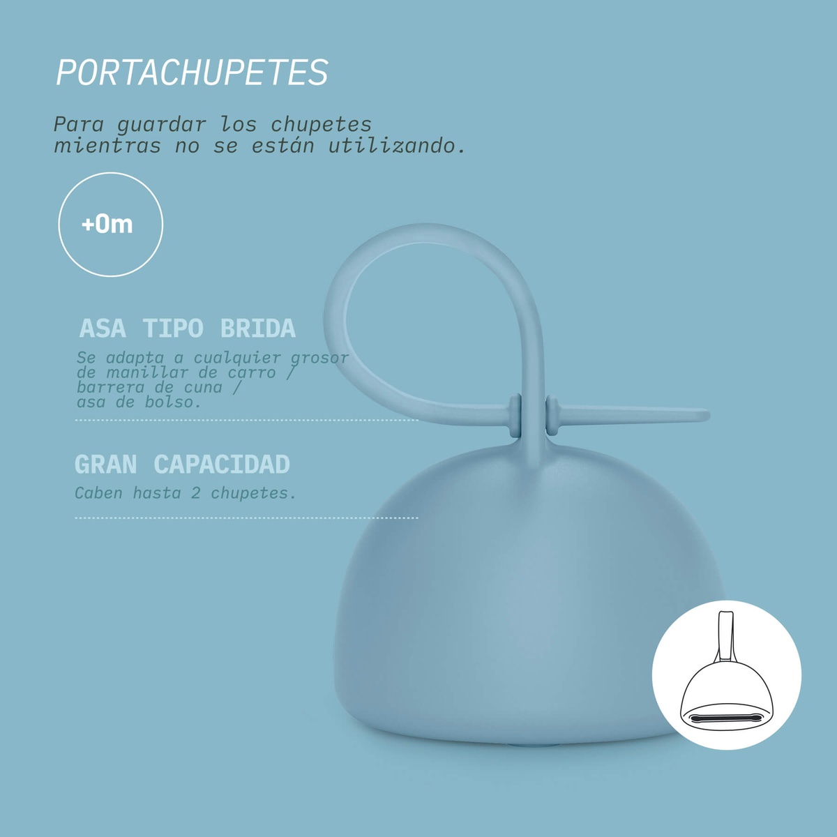 Portachupetes silicona COLOUR ESSENCE Suavinex azul