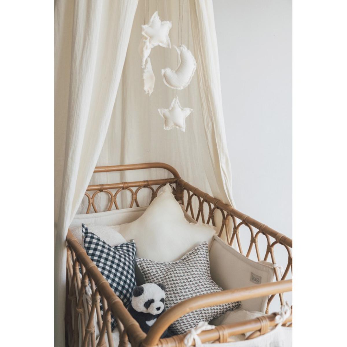 Protector cuna DOUX Babyshower ivory powder