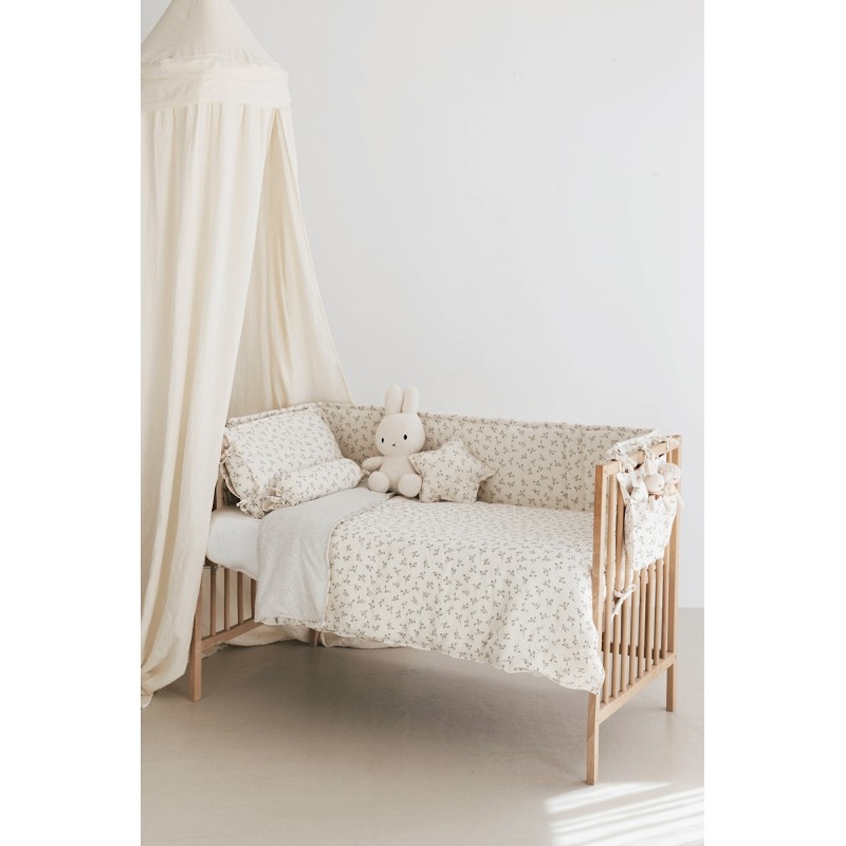 Protector cuna DOUX Babyshower olive bloom
