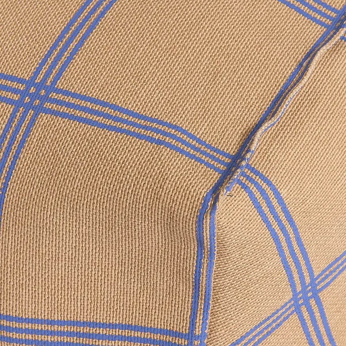 Puf sillón VIBES Nobodinoz brown blue windowpane