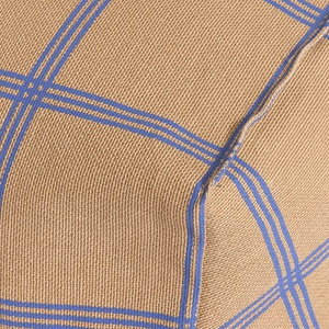 Puf sillón VIBES Nobodinoz brown blue windowpane