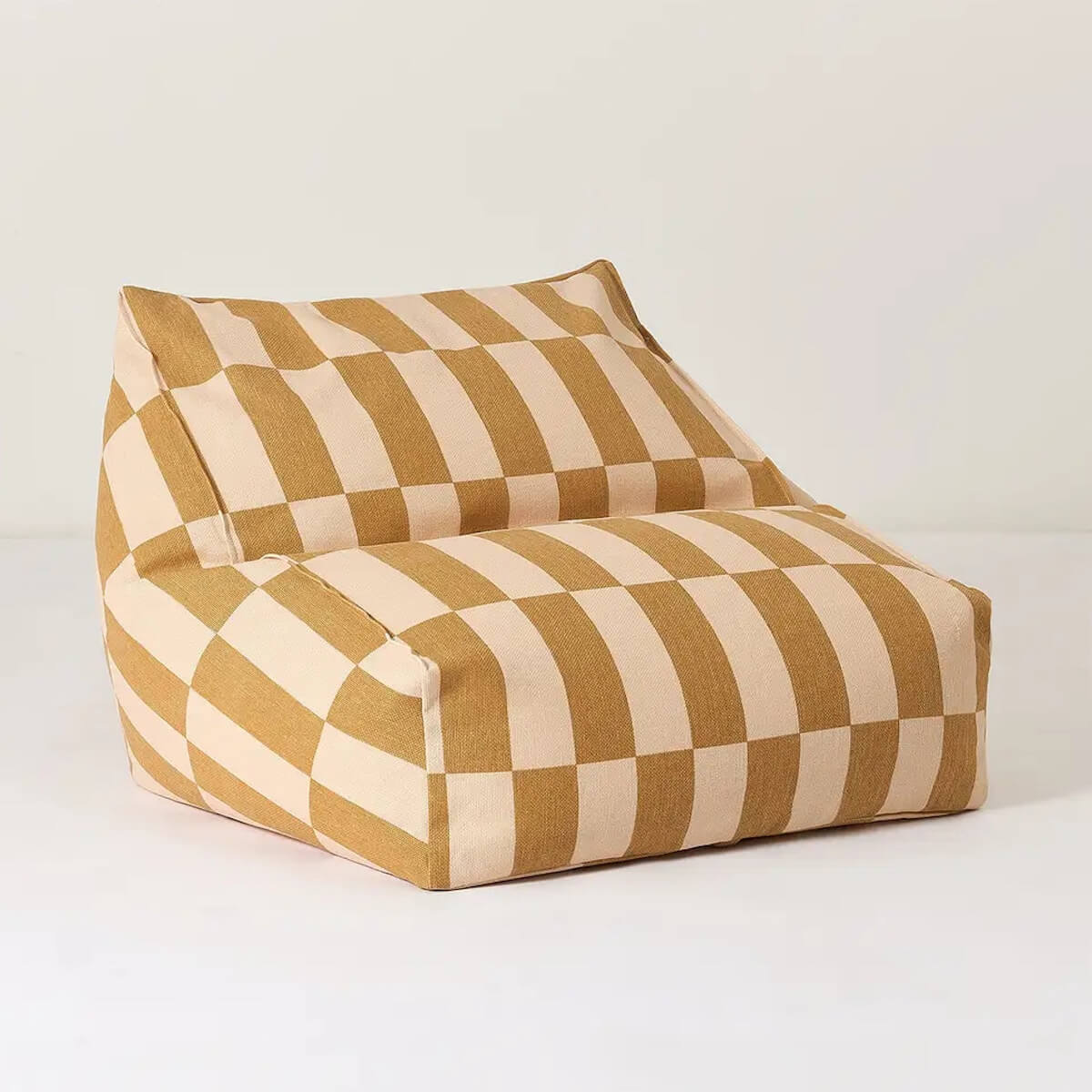 Puf sillón VIBES Nobodinoz mustard and sand tiles