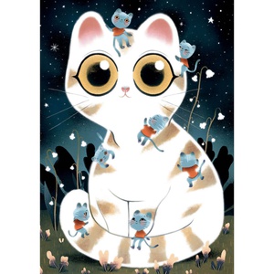 Puzzle 50pzas GATOS TIERNOS Djeco