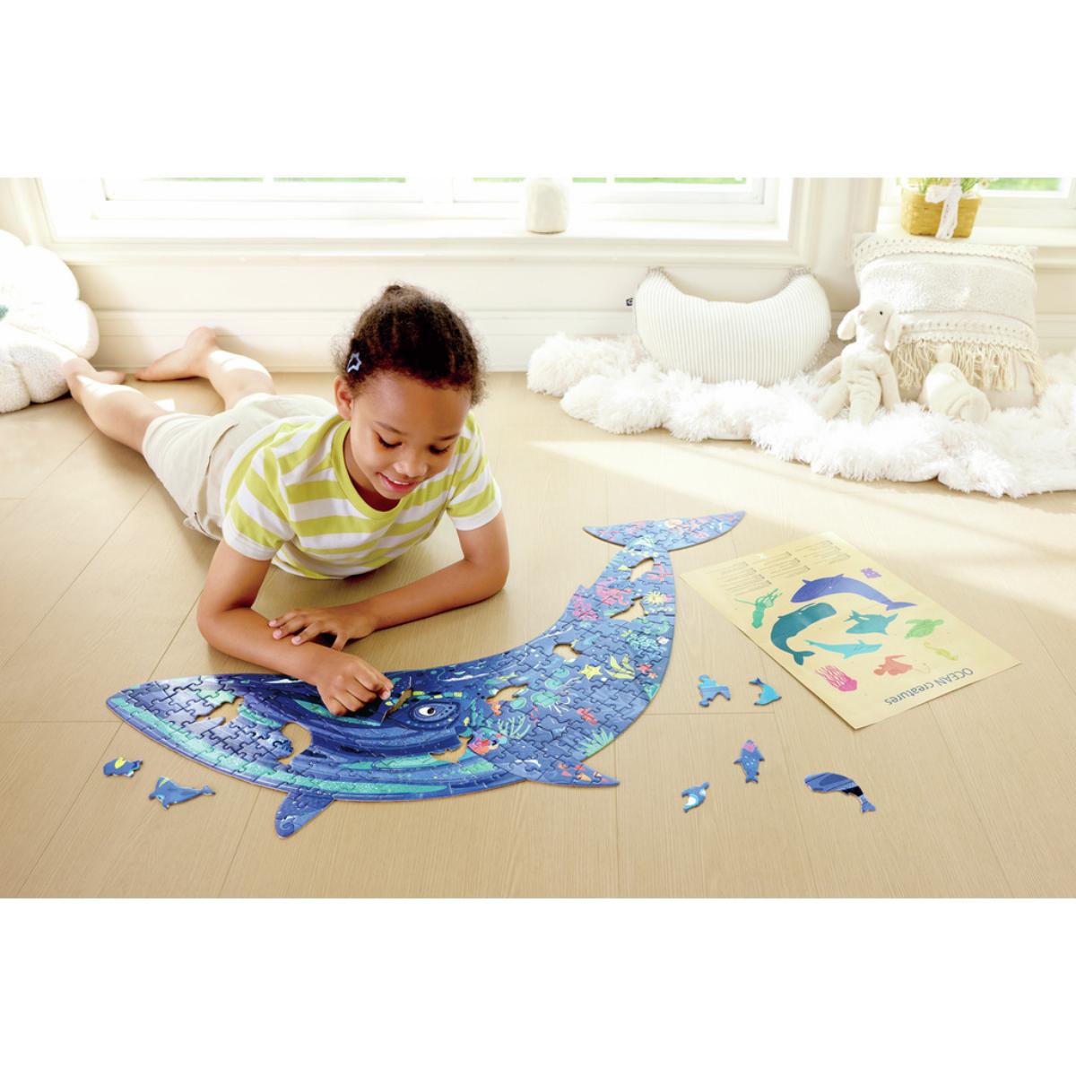 Puzzle de Suelo Brillante Ballena Hape