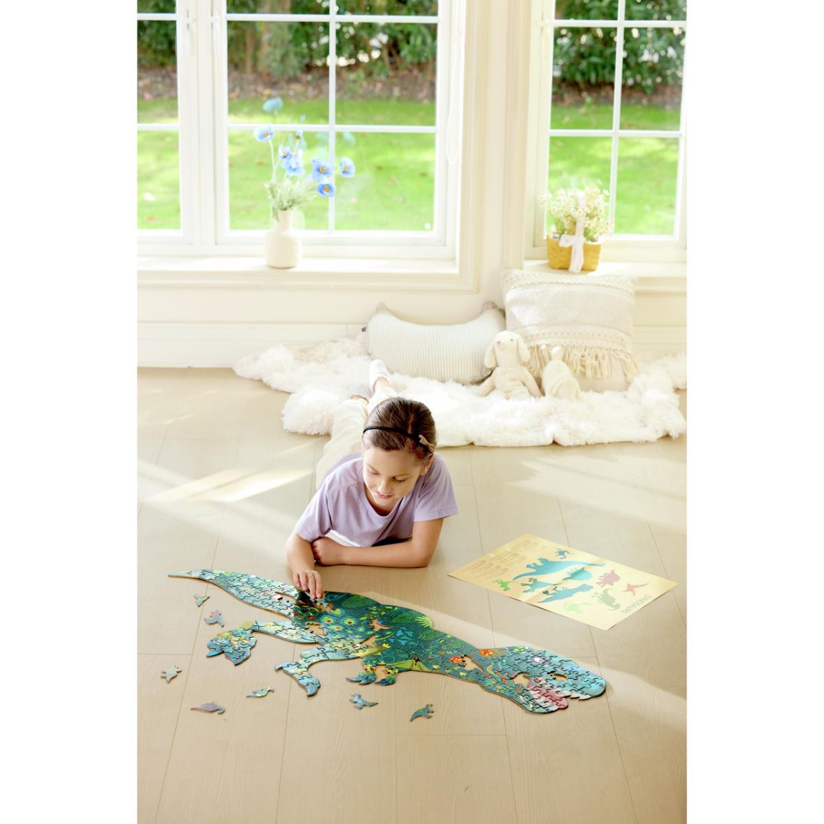 Puzzle de Suelo Brillante Dinosaurio Hape