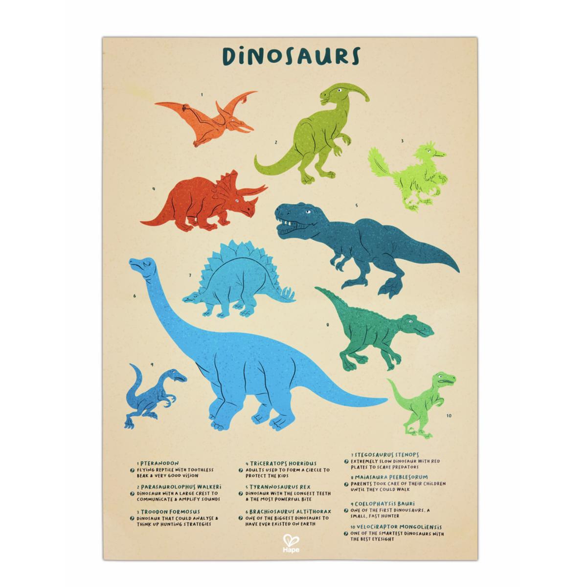 Puzzle de Suelo Brillante Dinosaurio Hape
