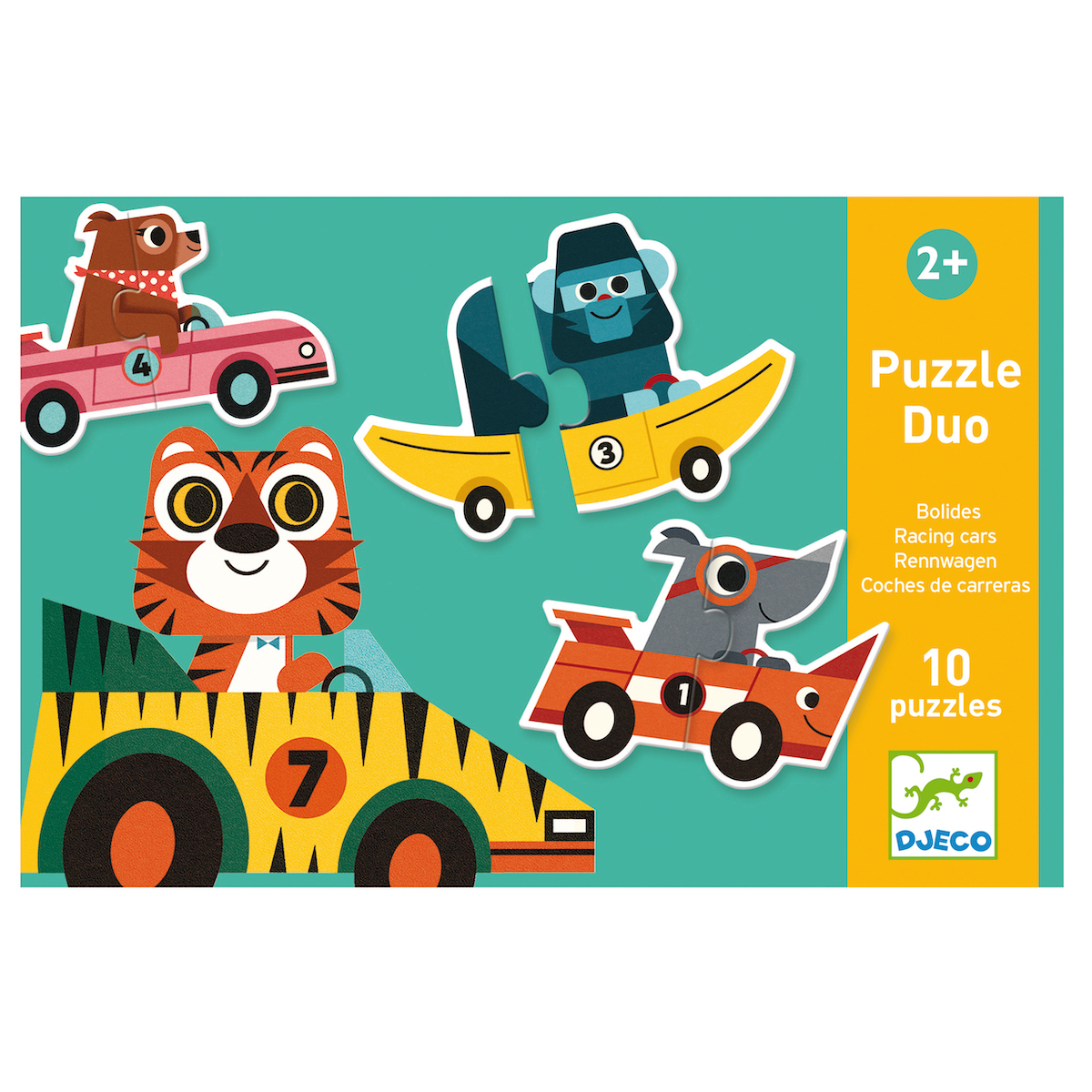 Puzzle duo COCHE DE CARRERAS Djeco