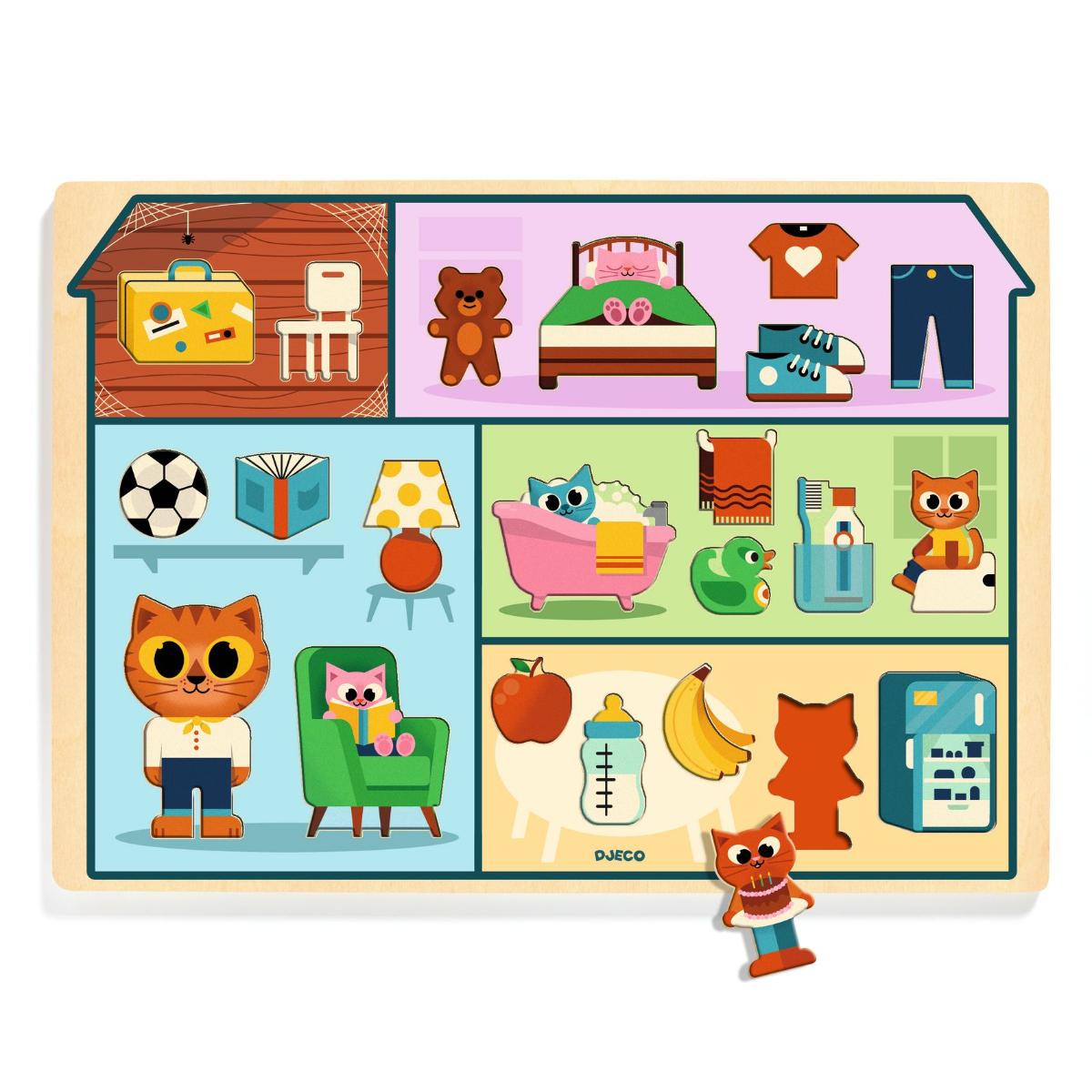 Puzzle encajable House Djeco