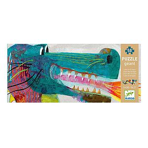 Puzzle gigante 58pcs +5Y EL DRAGÓN LEÓN Djeco