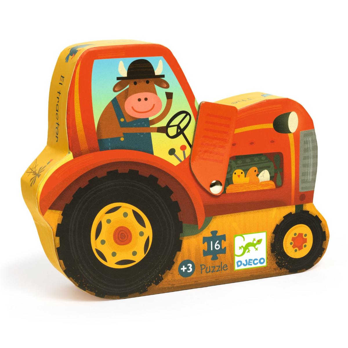 Puzzle silueta 16pzs EL TRACTOR Djeco
