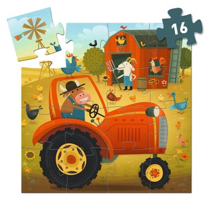 Puzzle silueta 16pzs EL TRACTOR Djeco