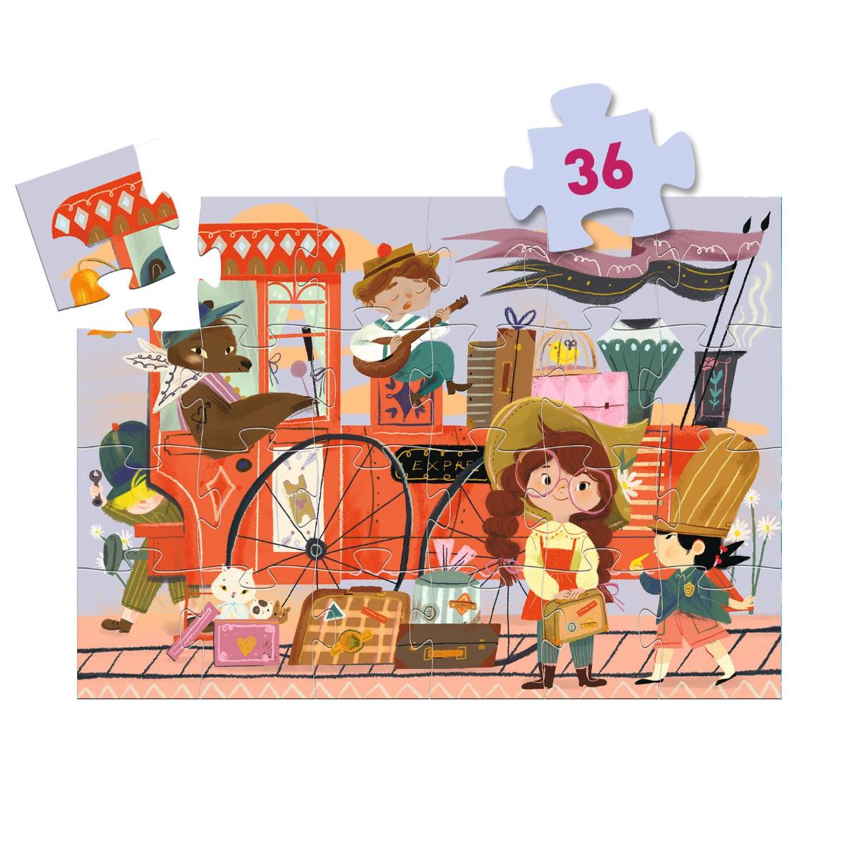 Puzzle silueta 36pzs EL VIAJE DE MIA Djeco