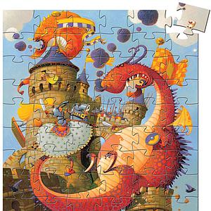 Puzzle silueta +5Y 54pcs VAILLANT Y EL DRAGÓN Djeco