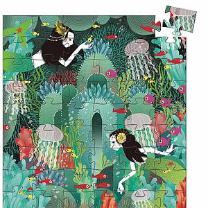 Puzzle silueta +5Y Paraíso acuático Djeco