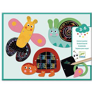 Rascar tarjetas ANIMALES GRACIOSOS Djeco