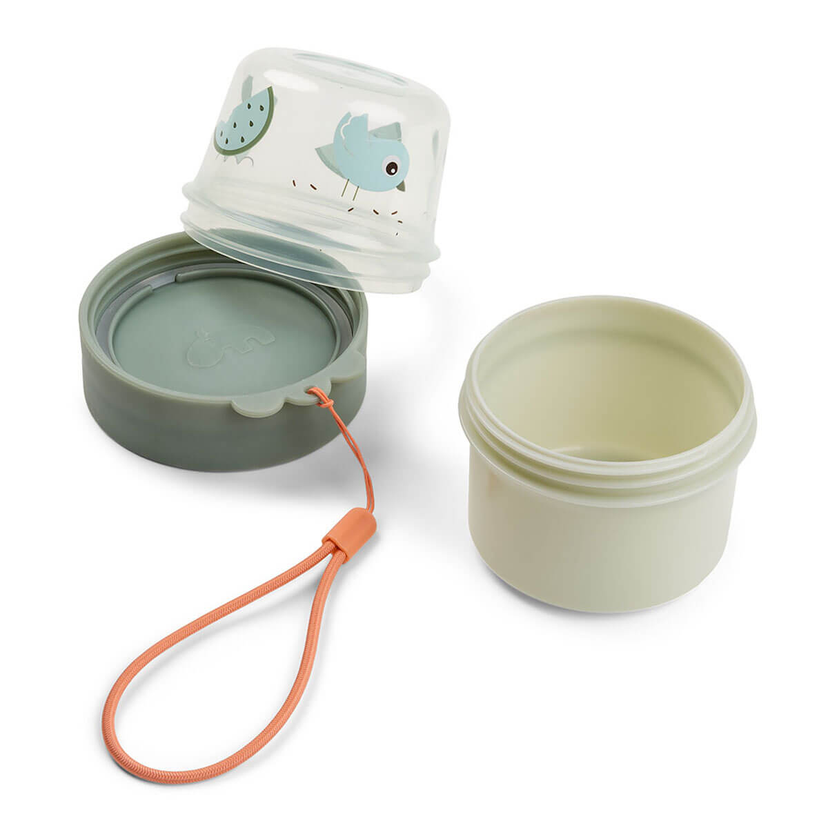 Recipiente alimentos doble S BIRDEE Done by Deer green