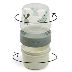 Recipiente alimentos doble S BIRDEE Done by Deer green