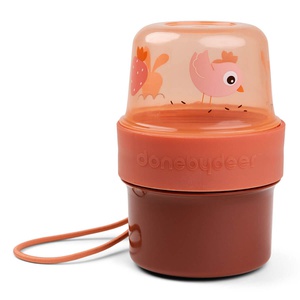 Recipiente alimentos doble S BIRDEE Done by Deer papaya