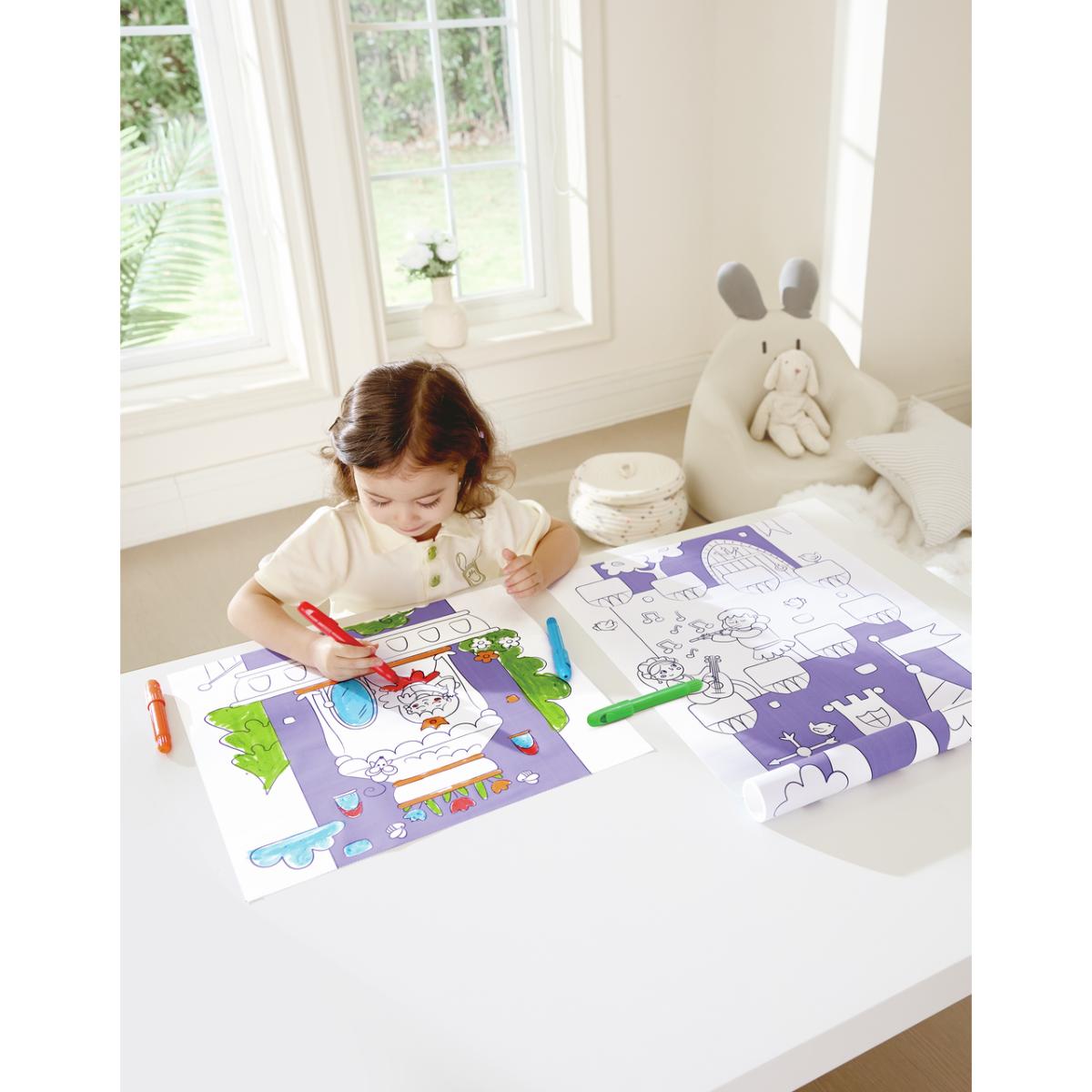 Rollo de Papel para colorear Hape Castillos
