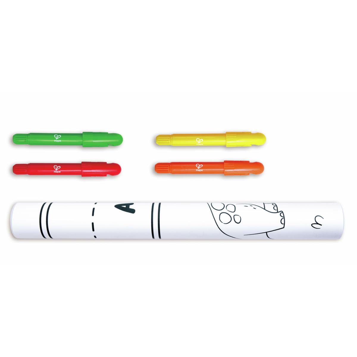 Rollo papel-rotuladores GARABATOS Hape Dinosaurios