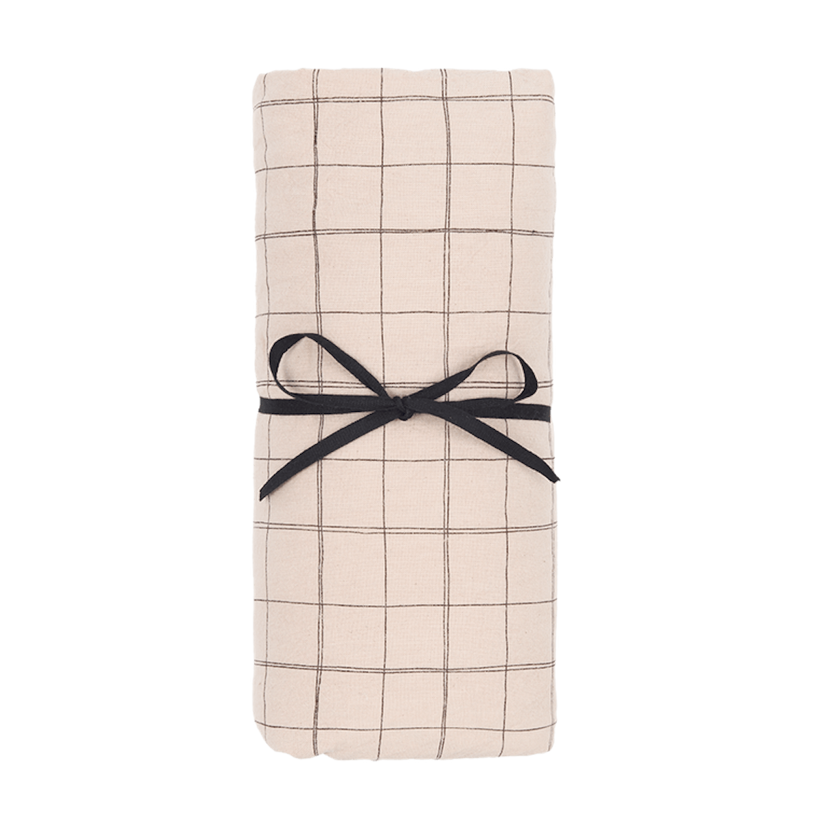 Sábana ajustable 70x140cm SHEET WASHED Nobodinoz mauve pink grid
