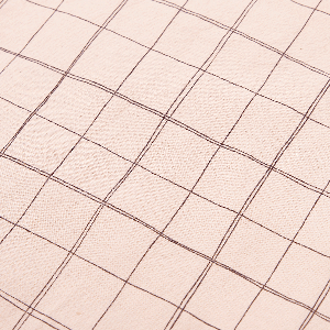 Sábana ajustable 70x140cm SHEET WASHED Nobodinoz mauve pink grid