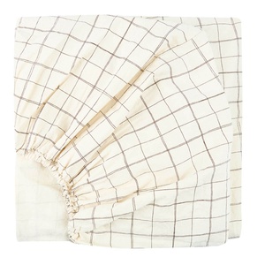 Sábana ajustable 70x140cm SHEET WASHED Nobodinoz natural grid