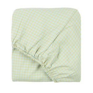 Sábana ajustable 70x140cm STORIES Edición Limitada Nobodinoz green lemon grid