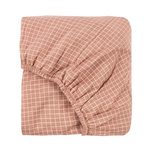 Sábana ajustable 70x140cm STORIES Edición Limitada Nobodinoz  pink cream grid