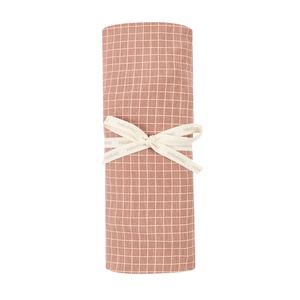 Sábana ajustable 70x140cm STORIES Edición Limitada Nobodinoz  pink cream grid