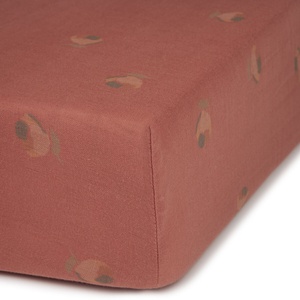 Sábana ajustable 70x140cm WABI-SABI Nobodinoz Blossom rosewood