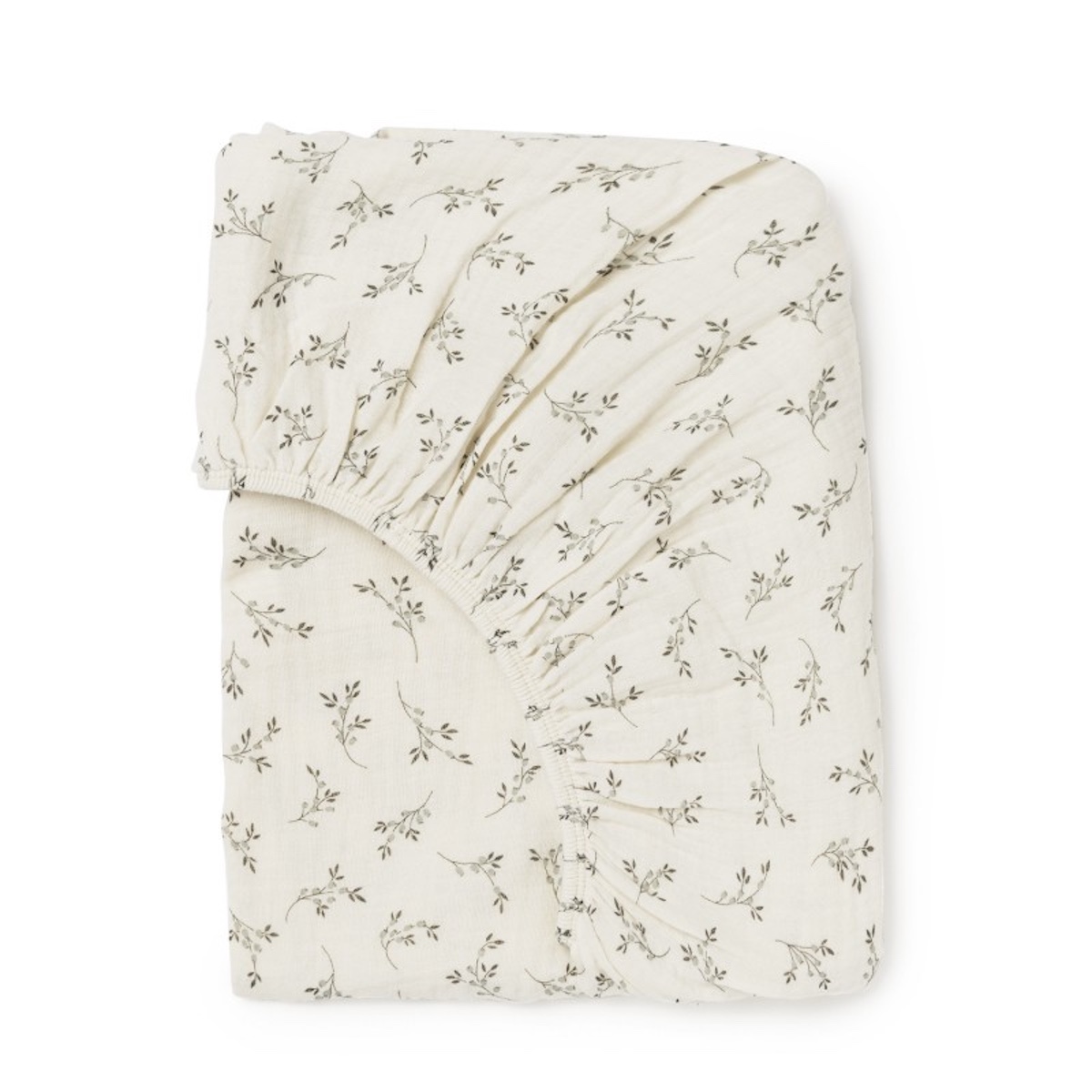 Sábana bajera 50x90cm Babyshower olive bloom