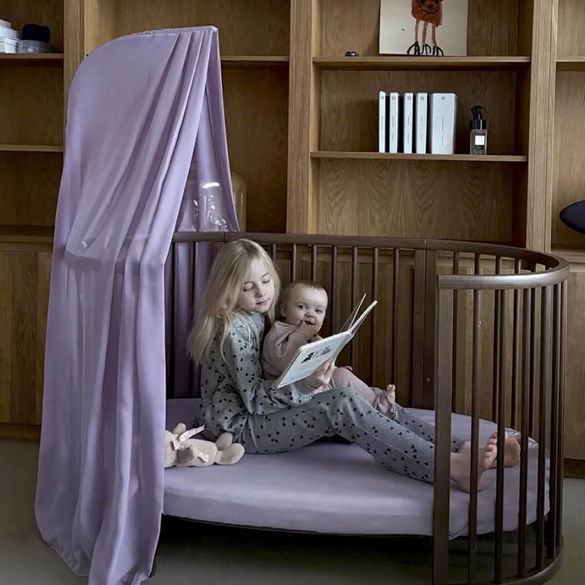 Sábana bajera cuna SLEEPI V3 Stokke lavanda