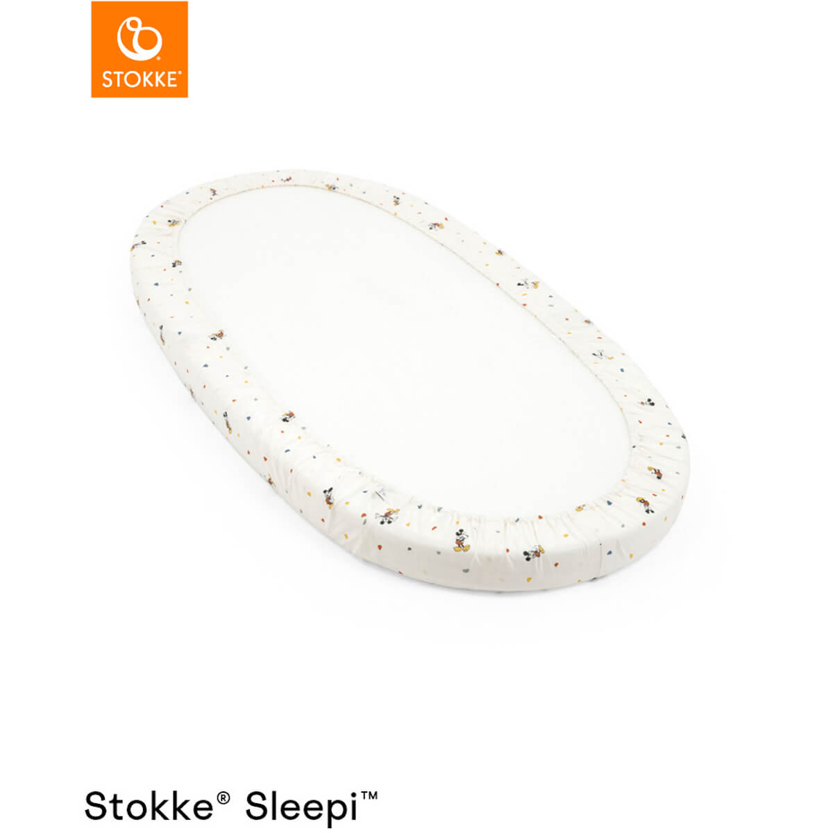 Sábana bajera cuna SLEEPI V3 Stokke Mickey Celebration