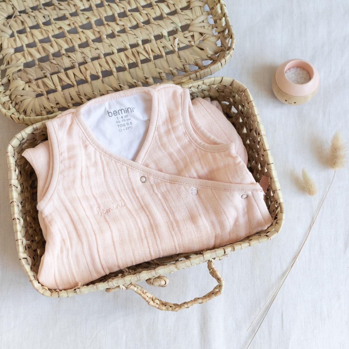 Saco bebé 1-4m  MAGIC BAG Bemini swaddle rosa