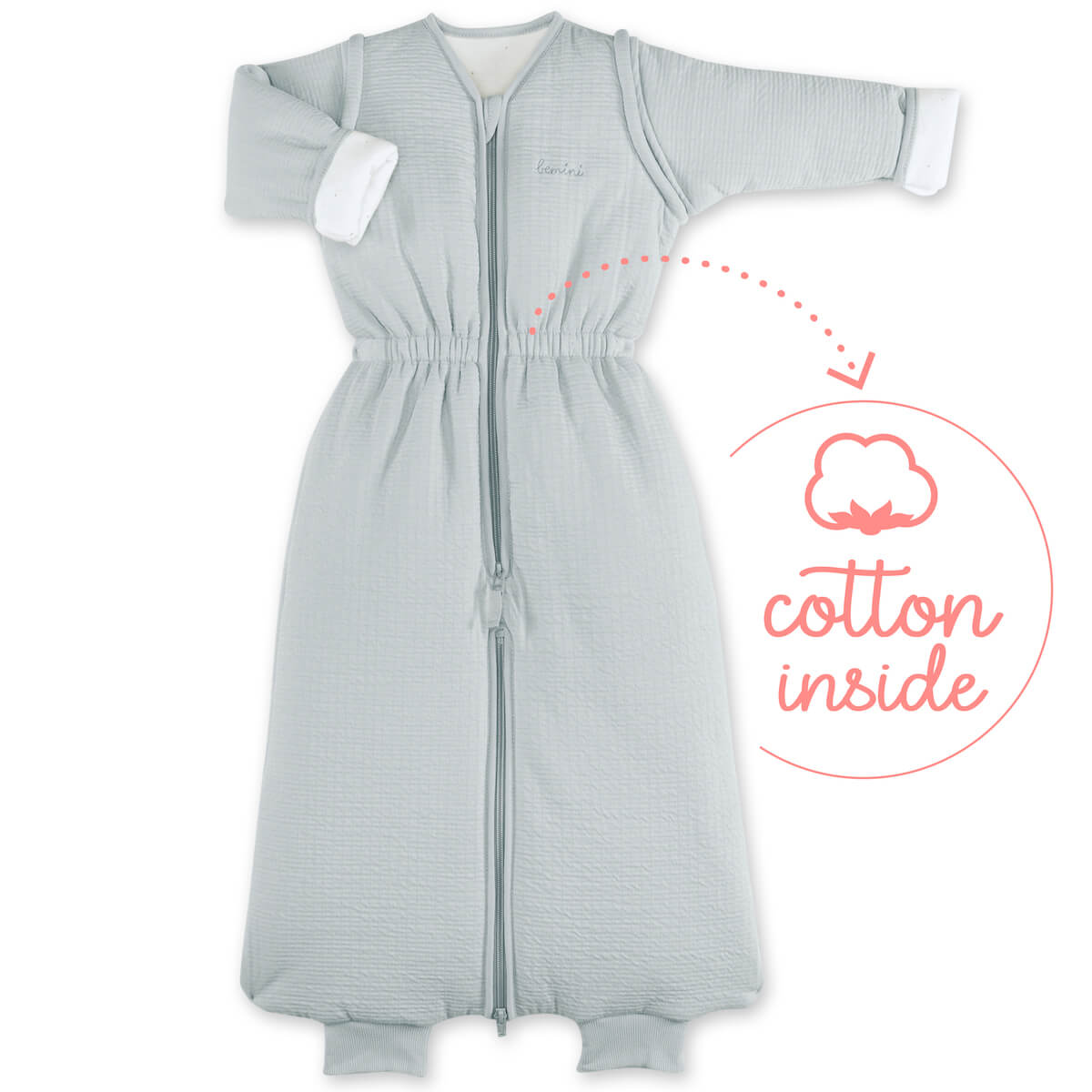 Saco bebé 12-24m MAGIC BAG Bemini pady tetra jersey cadum gris