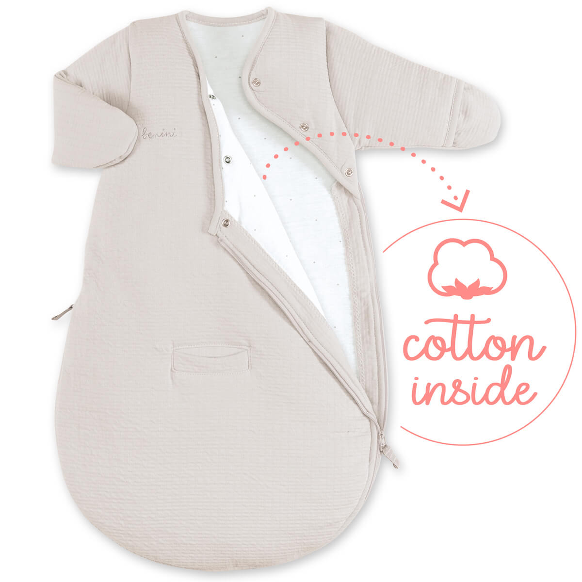 Saco bebé MAGIC BAG 1-4m Bemini pady tetra jersey arena