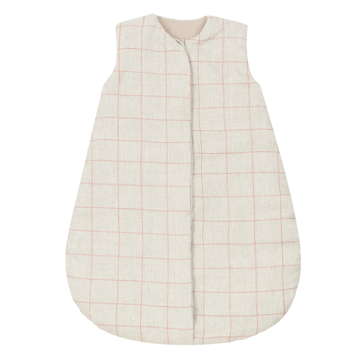 Saco dormir entretiempo 0-6m FRENCH LINEN Nobodinoz Carmine grid
