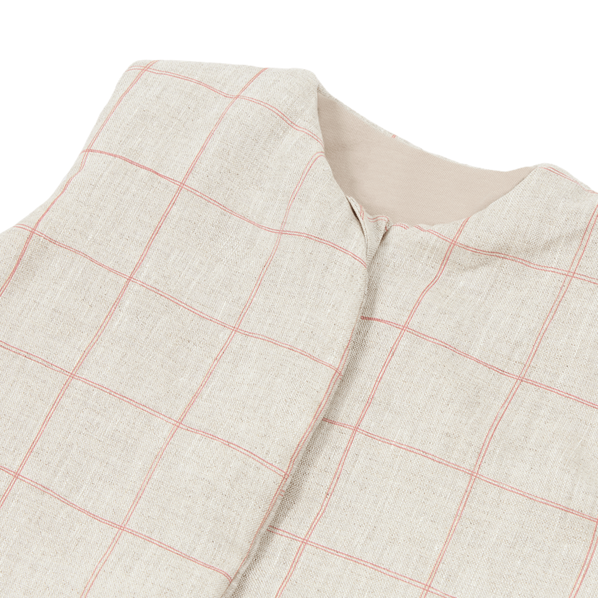 Saco dormir entretiempo 0-6m FRENCH LINEN Nobodinoz Carmine grid
