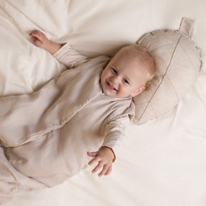 Saco dormir entretiempo 0-6m LIN FRANÇAIS Nobodinoz greige