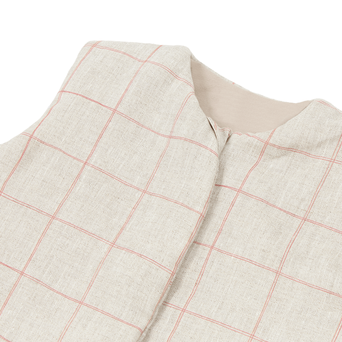 Saco dormir entretiempo 6-18m FRENCH LINEN Nobodinoz Carmine grid