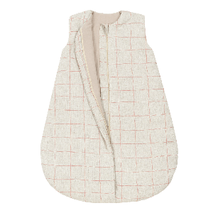 Saco dormir entretiempo 6-18m FRENCH LINEN Nobodinoz Carmine grid