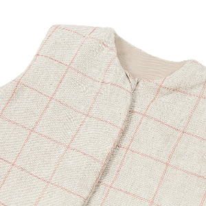 Saco dormir entretiempo 6-18m FRENCH LINEN Nobodinoz Carmine grid
