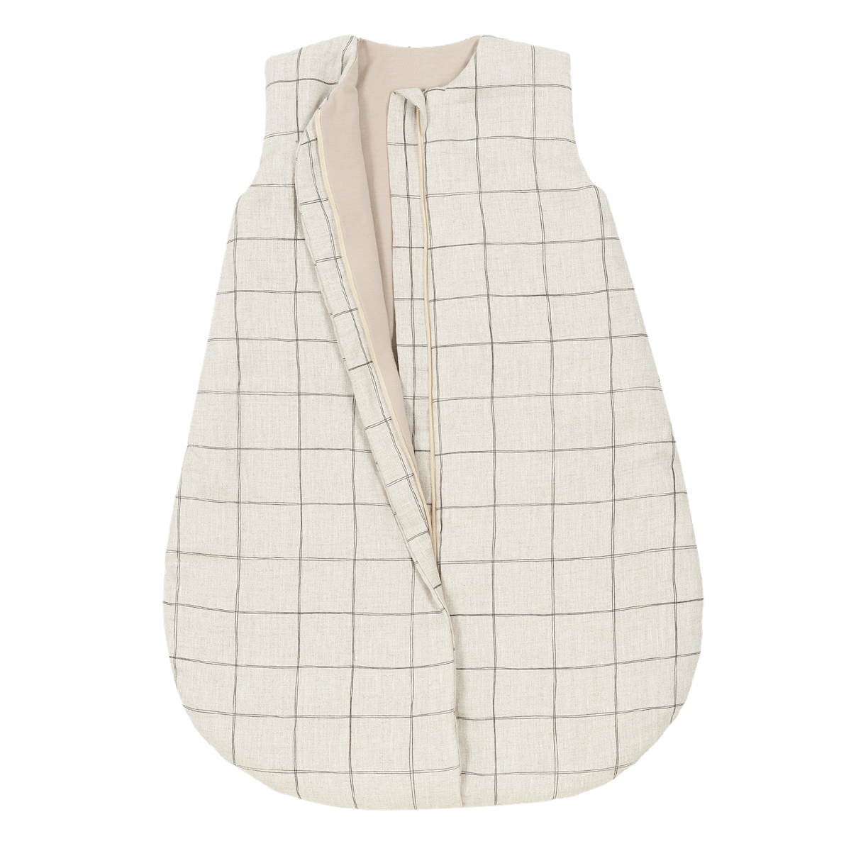 Saco dormir entretiempo 6-18m FRENCH LINEN Nobodinoz Charcoal grid